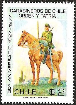 50° ANIVERSARIO CARABINEROS DE CHILE - ORDEN Y PATRIA