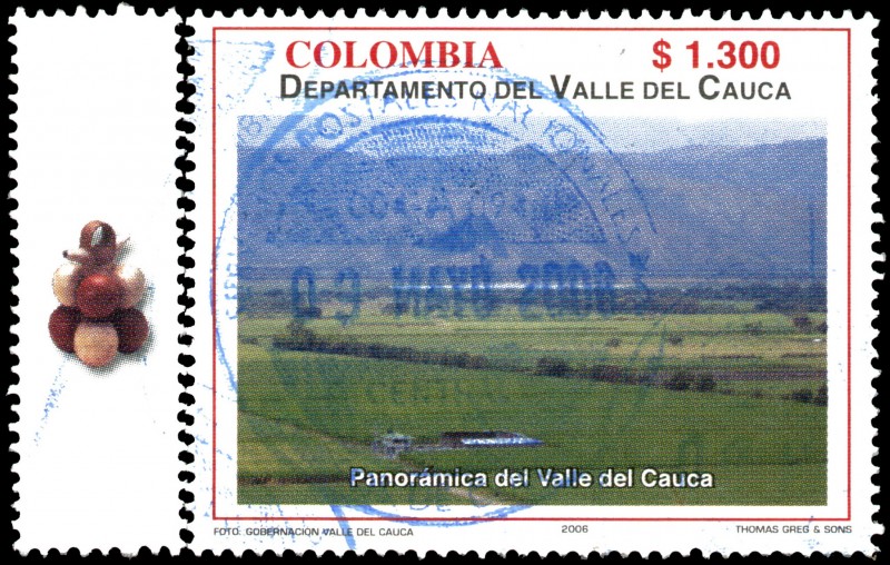 EMISIÓN POSTAL DEPARTAMENTOS DE COLOMBIA - VALLE DEL CAUCA