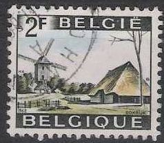 Belgica 1966 Scott 653 Sello º Molino de Viento Bokrijk 2fr Belgique Belgium 