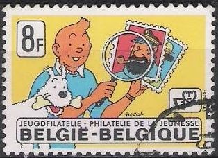 Belgica 1979 Scott 1036 Sello º Comics Tintin Filatelico 8fr Belgique Belgium 