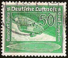 DEUTSCHE LUFTPOST - CENTENARIO NACIMIENTO CONDE VON ZEPPELIN  NAVE Y CABINA DEL PILOTO