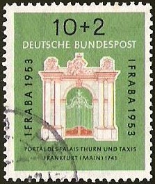 DEUTSCHE BUNDES POST - IFRABA PORTAL DESPALAIS THURN UND TAXIS FRANKFURT