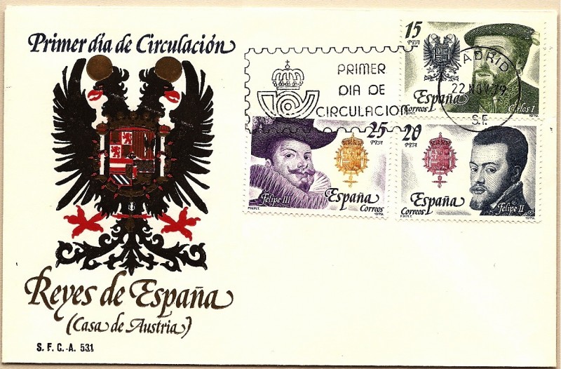 Reyes de España - Casa de Austria  -  Carlos I  - Felipe II - Felipe III  -  SPD