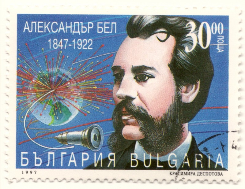 Stamp Alexander Graham Bell 30 ct of Bulgaria Europe