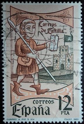 Correo a pie, S. XIV