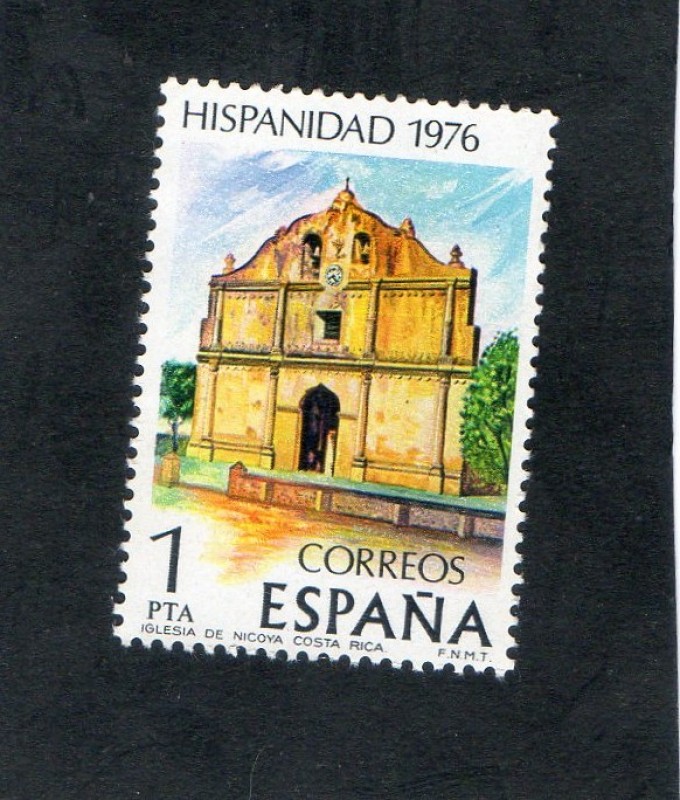 2371- HISPANIDAD 1976 IGLESIA DE NICOYA-COSTA RICA