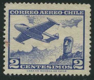 Scott C236 - Avion Jet y estatua Isla de Pascua