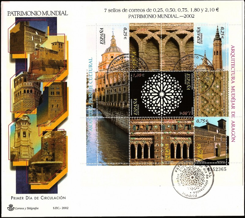 Patrimonio Mundial 2002  HB - Aranjuez  y Arquitectura Mudéjar de Aragón SPD