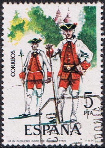 UNIFORMES MILITARES IV GRUPO. FUSILERO DEL REGIMIENTO DE VITORIA, 1766