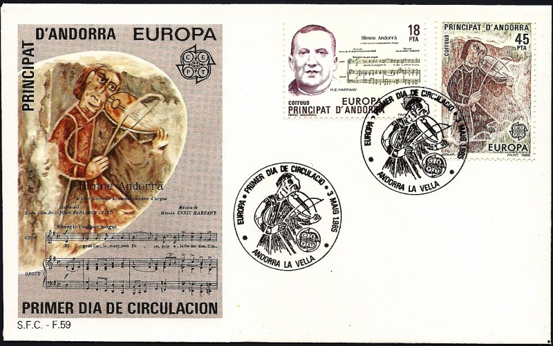 EUROPA - CEPT 1985  año Europeo de la música - SPD