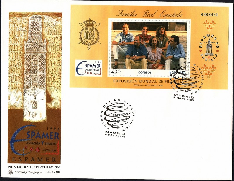 Espamer 1996 Sevilla - Aviación y espacio HB Familia Real Española - SPD