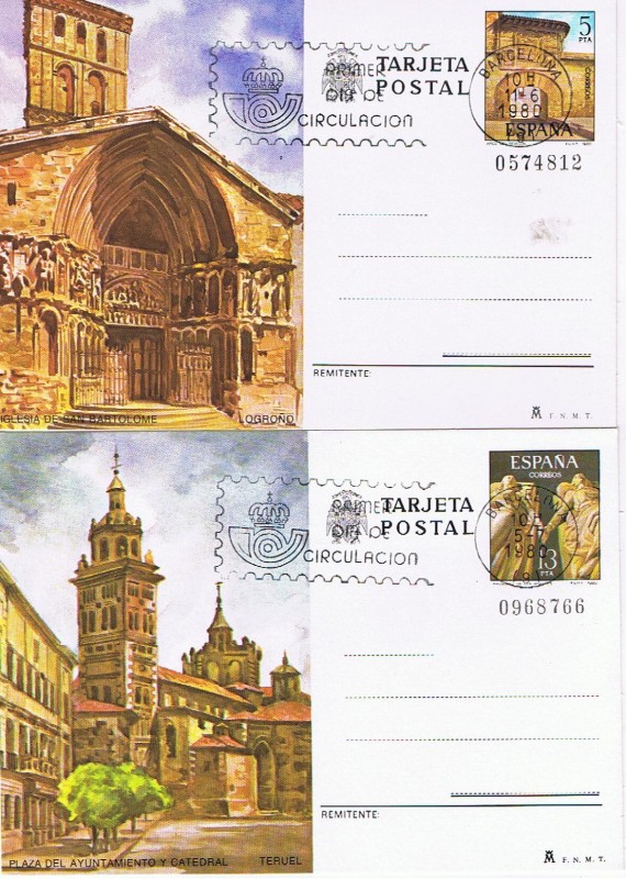 TARJETAS ENTERO POSTALES TURISMO 80 MAT. PD BARCELONA