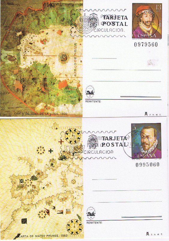 TARJETAS ENTERO POSTALES ESPAMER 1980 MAT. PD