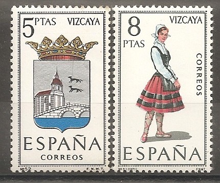 Escudo y traje típico (Vizcaya)