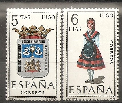 Escudo y traje típico (Lugo)