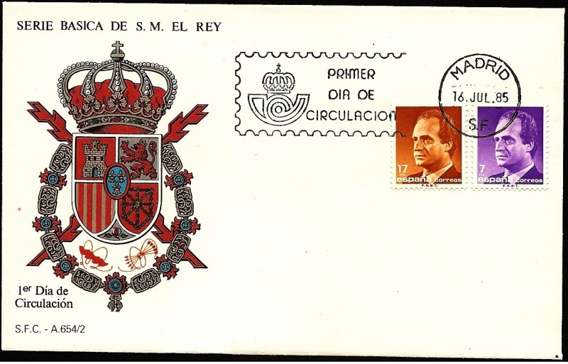 Serie Básica de S.M.  el Rey  1985 -  SPD