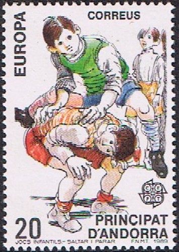 EUROPA 1989. JUEGOS INFANTILES. SALTAR Y PARAR