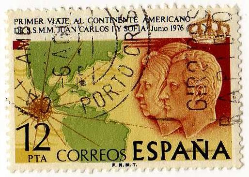 2333.- Primer viaje al continente americano de SS.MM. Juan Carlos I y Sofia.