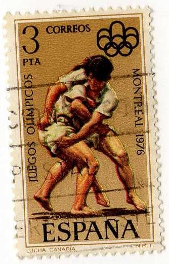 2342.- Juegos Olimpicos en Montreal. Lucha Canaria.