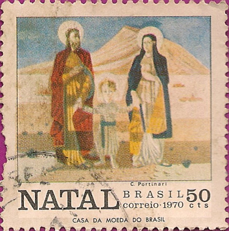 Navidad 1970: La Sagrada Familia (de Candido Portinari).