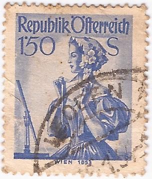 Stamp Republik Ofterreich 1 50 celesteof Australia Oceania