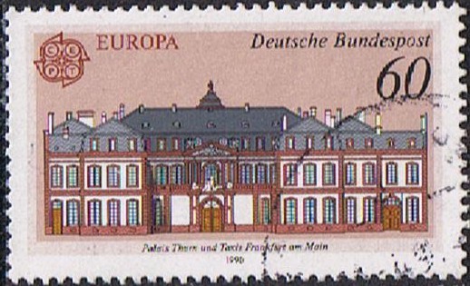 EUROPA 1990. OFICINAS DE CORREOS EN FRANKFURT AN MAIN. PALACIO DE THURN AND TAXIS