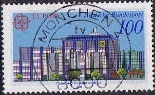 EUROPA 1990. OFICINAS DE CORREOS EN FRANKFURT AN MAIN. MODERNA OFICINA DE GIRO