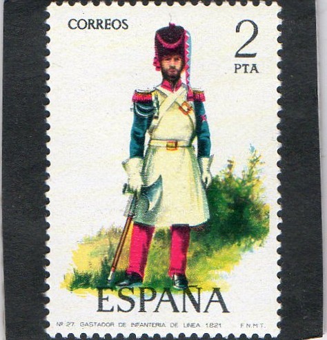 2351- GASTADOR DE INFANTERIA DE LINEA 1821.