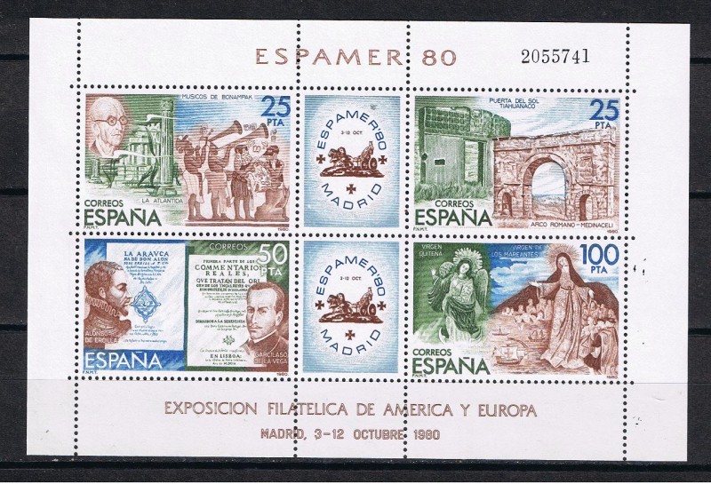 Edifil  2583  Exp. Filatélica de América y Europa,  