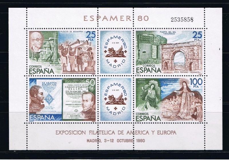 Edifil  2583  Exp. Filatélica de América y Europa,  