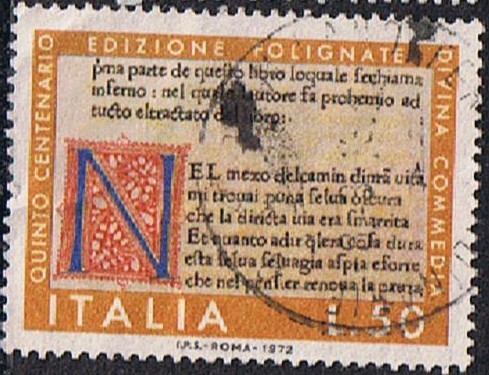 5º CENT. DE LAS TRES PRIMERAS EDICIONES DE LA DIVINA COMEDIA