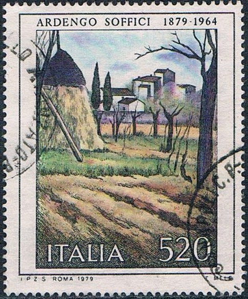 ARTE ITALIANO. PAISAJE POR ARDENGO SOFFICI