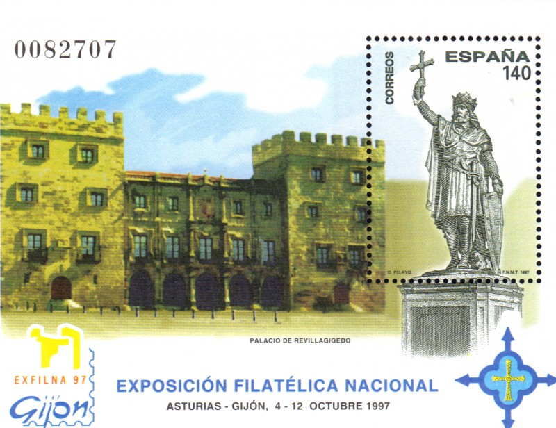 1997 EXFILNA 97 GIJON - MONUMENTO DON PELAYO