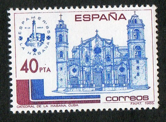 2782- AMÉRICA - ESPAÑA. ESPAMER-85. CATEDRAL DE LA HABANA.