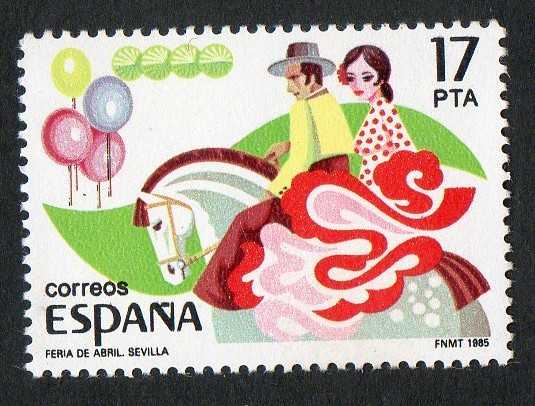 2783- GRANDES FIESTAS POPULARES ESPAÑOLAS. FIESTA ABRIL, SEVILLA.