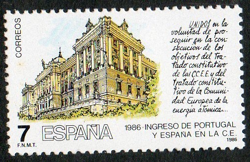 2825- INGRESO DE PORTUGAL Y ESPAÑA EN LA COMUNIDAD EUROPEA. PALACIO REAL DE MADRID.