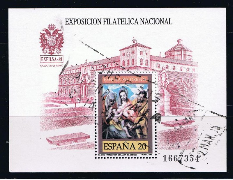 Edifil  3012  Exposición Filatélica Nacional Exfilna¨89.   