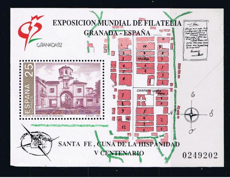 Edifil  3109  Granada¨92 V Cente. dela Fundación de   Santa Fe. 