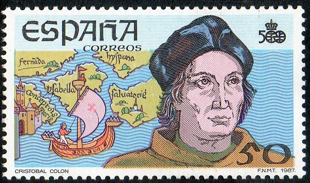 2923-  V CENTENARIO DEL DESCUBRIMIENTO DE AMÉRICA.  CRISTÓBAL COLÓN.