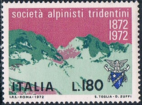 CENTENARIO DE LA FUNDACIÓN DE LA SOCIEDAD DE ALPINISTAS TRIDENTINOS. Y&T Nº 1106