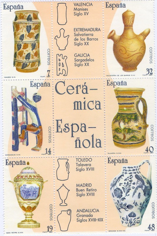 2891-2896  Artesania Española . Cerámica.