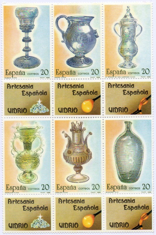 2941-2946  Artesania Española . Vidrio.