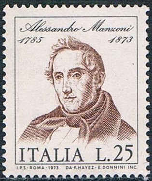 CENTENARIO DE LA MUERTE DEL ESCRITOR ALESSANDRO MANZONI. Y&T Nº 1139