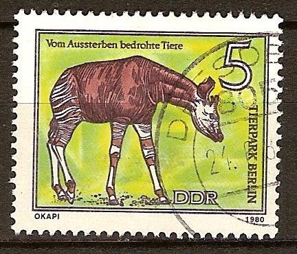 Animales en peligro de extinción- Okapi,zoológico de Berlín(DDR)