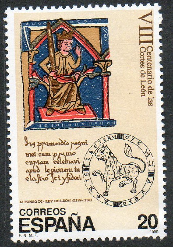 2961-  VIII  Centenario de las primeras Cortes de León.