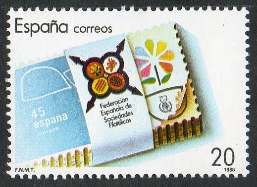 2962-  XXV Aniversario de la Federación Española de Sociedades Filatélicas, FESOFI.