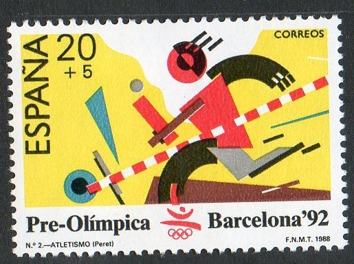 2964- Barcelona ' 92  serie Pre-Olímpica. Atletismo.