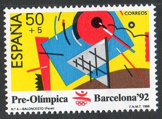 2966- Barcelona ' 92  serie Pre-Olímpica. Baloncesto.