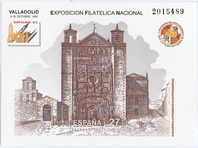 3222- Exposición Filatélica Nacional  EXFILNA '92.