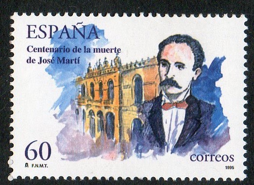 3358- Efemérides. Centenario del fallecimiento de José Martí. Retrato.